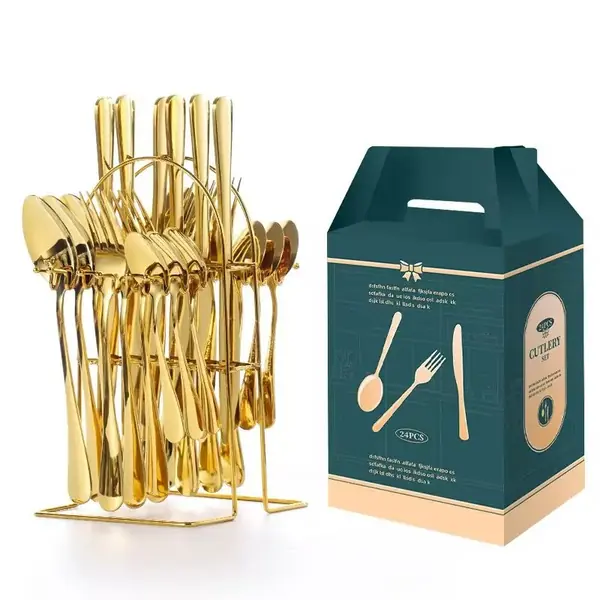 Cutlery Set with Caddy — Gift-Boxed Wholesale