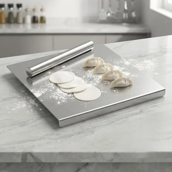 Stainless Cutting Board — Juice Lip, Matte