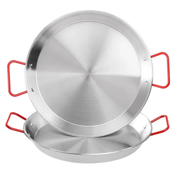 Stainless Steel Paella Pan — Twin Handles