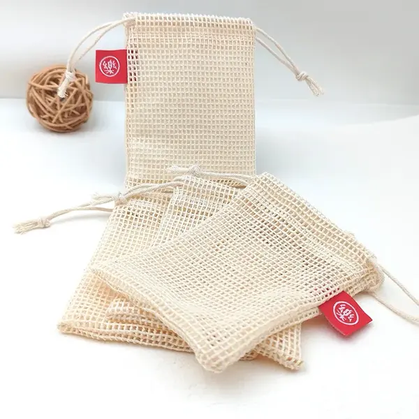 Cotton Mesh Produce Bags — Reusable Bulk