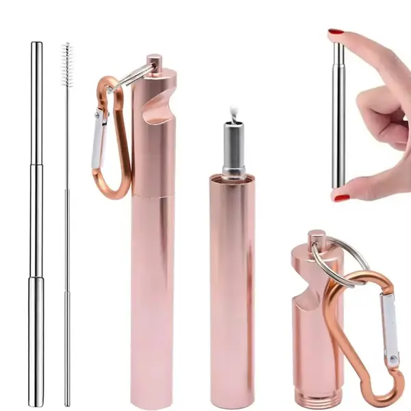 Colorful Stainless Steel Straws — 6 Colors Bulk